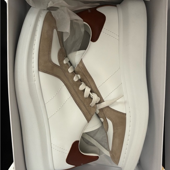 Alexander McQueen White and Tan Men's Sneakers